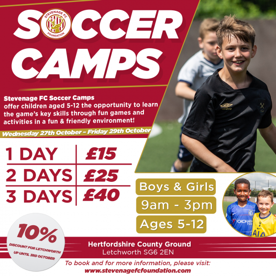 Soccer Camps 2021 - Letchworth - October Half Term