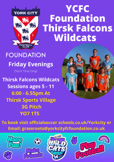 Thirsk Falcons Wildcats Session Girls Only 5 - 11 Summer Term 