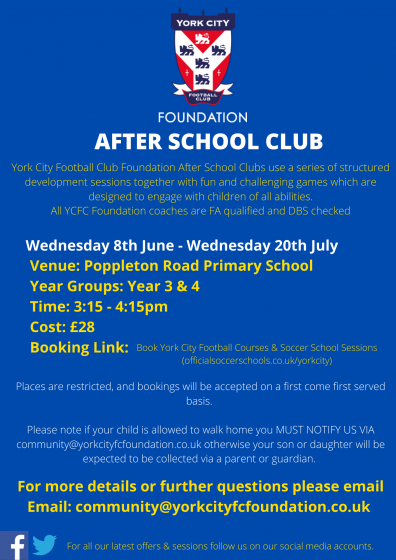 Year 3 & 4 Poppleton Road Primary School