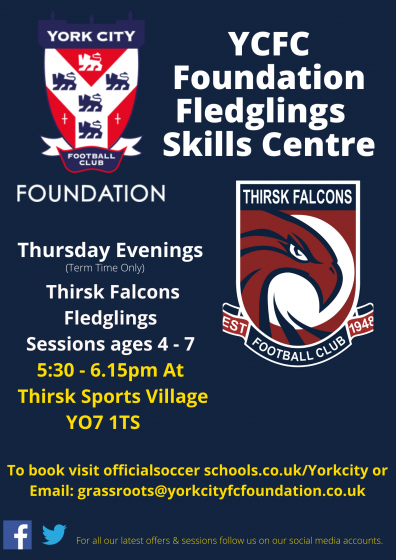 Thirsk Falcons Fledglings 4 - 7 28th April - 21st July 2022