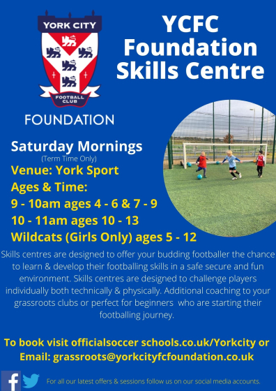 Skills Centre @ York Sport 10 - 13 Summer Term
