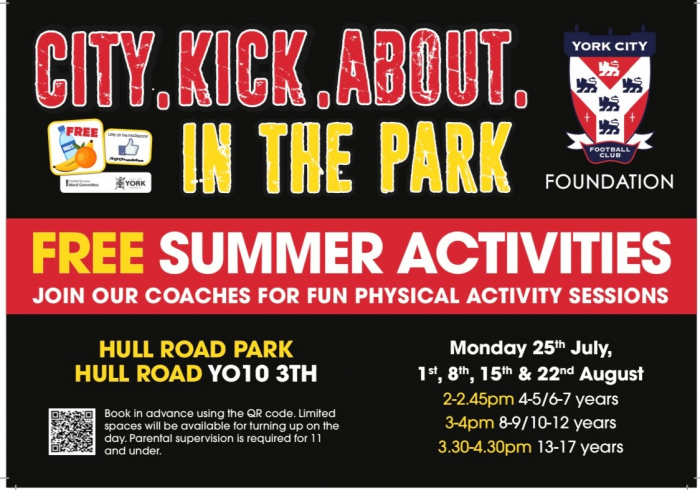 City Kickabout in the Park Summer Hull Road Park Age 13-17