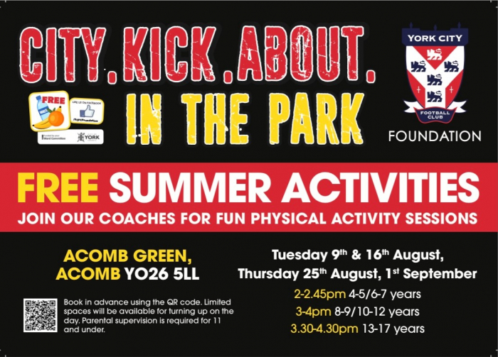 City Kickabout in the Park Summer Acomb Green Age 8-9