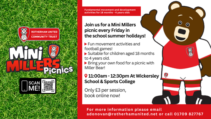 MINI MILLERS SUMMER PICNIC | FRIDAY 9TH AUGUST 2024 