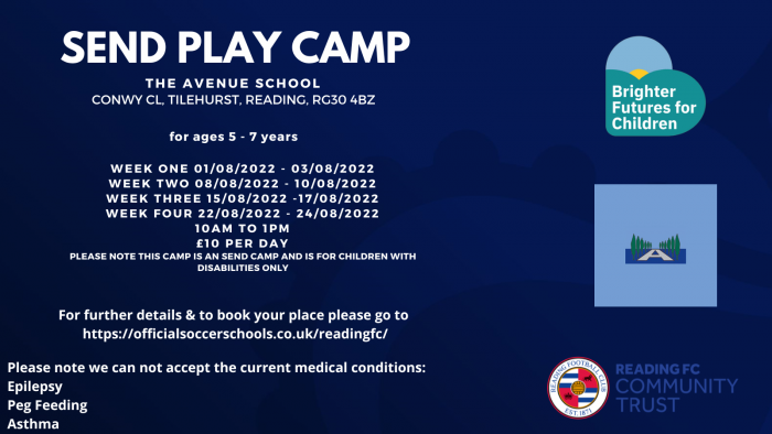 SEND Play Course 5 years - 7 years (disabilities only)  The Avenue School 15-08-2022 -17-08-2022