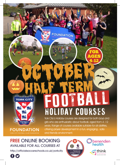 October Half Term Easingwold Town AFC FUN Course (4-12's)